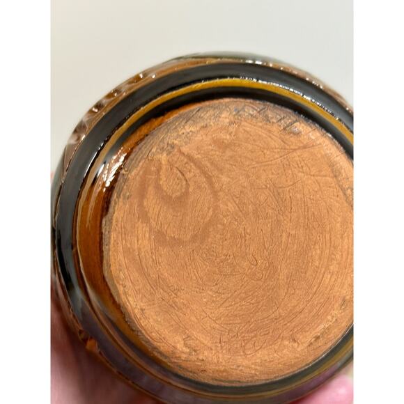 Studio Pottery Vase Carved Etched Glazed Brown Green Black 6" Italy Tuscan Fall - Picture 5 of 9